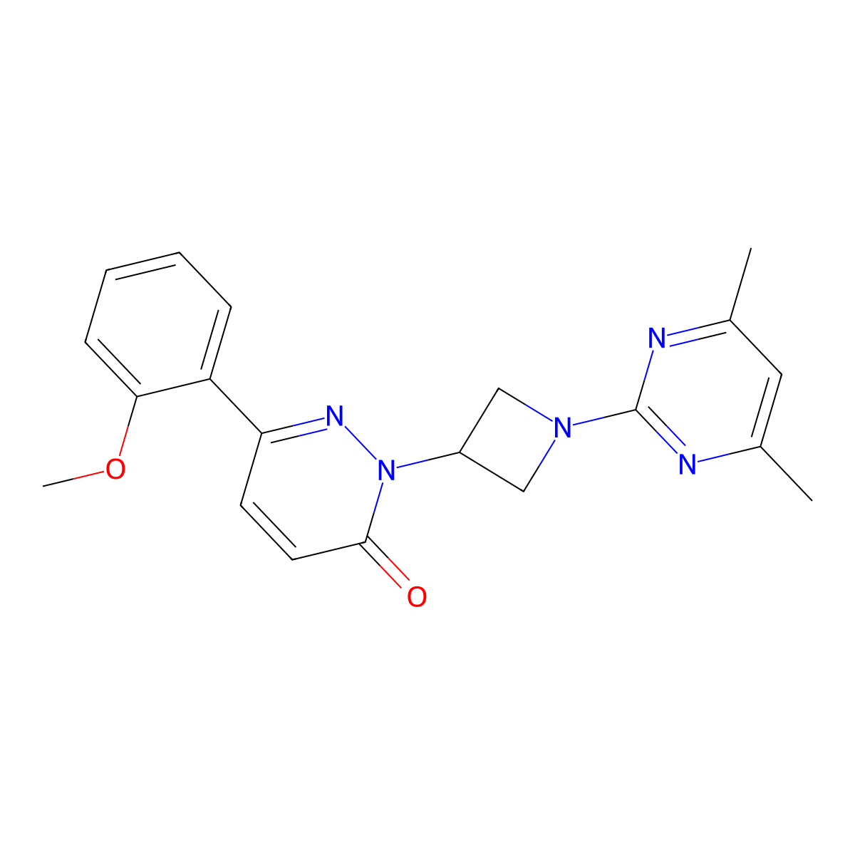 2-[1-(4,6-Dimethylpyrimidin-2-yl)azetidin-3-yl]-6-(2-methoxyphenyl)-2,3-dihydropyridazin-3-one molecular structure, CAS 2380169-07-1