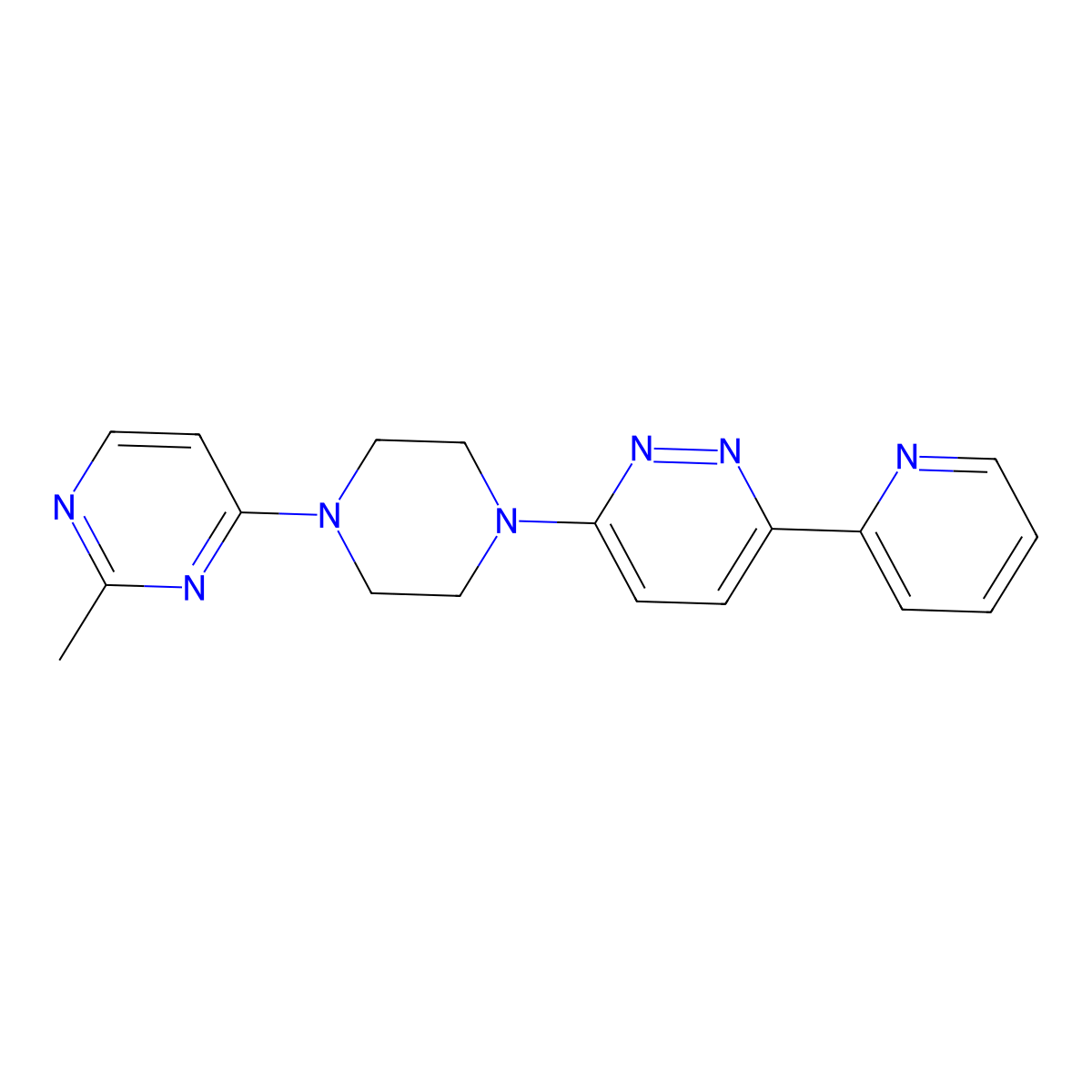 3-[4-(2-Methylpyrimidin-4-yl)piperazin-1-yl]-6-(pyridin-2-yl)pyridazine molecular structure, CAS 2380169-13-9