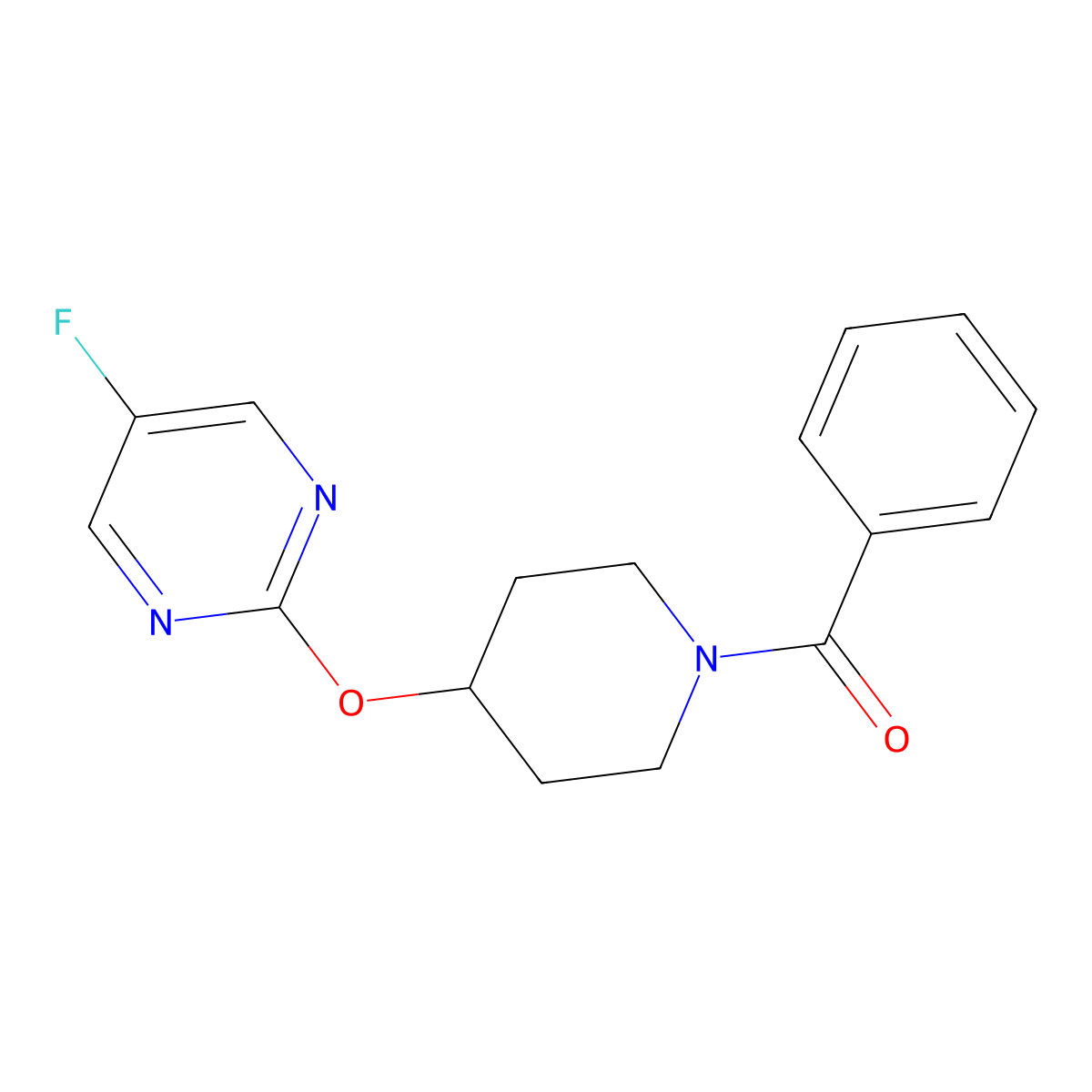 2-[(1-Benzoylpiperidin-4-yl)oxy]-5-fluoropyrimidine molecular structure, CAS 2380169-31-1
