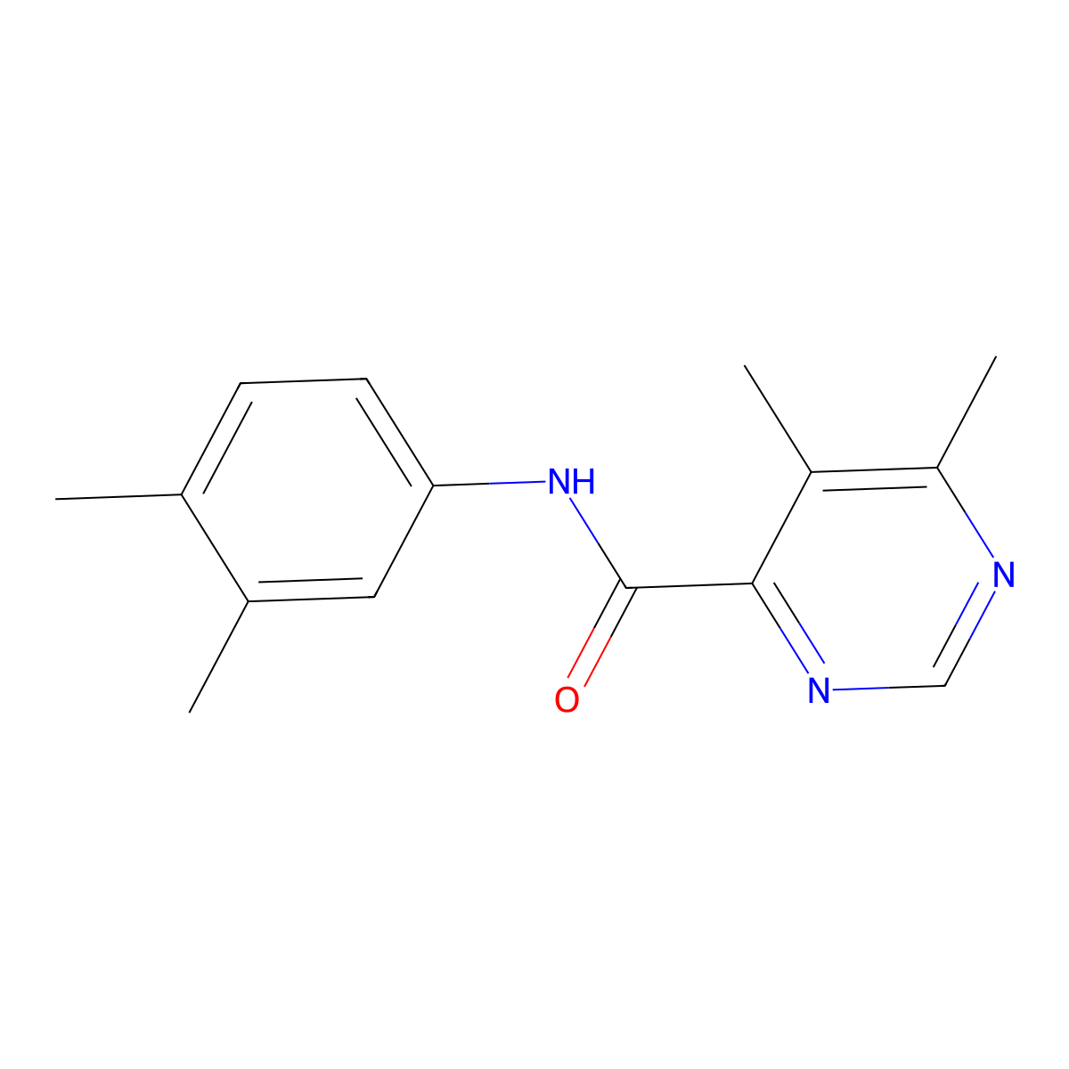 N-(3,4-Dimethylphenyl)-5,6-dimethylpyrimidine-4-carboxamide molecular structure, CAS 2380169-39-9