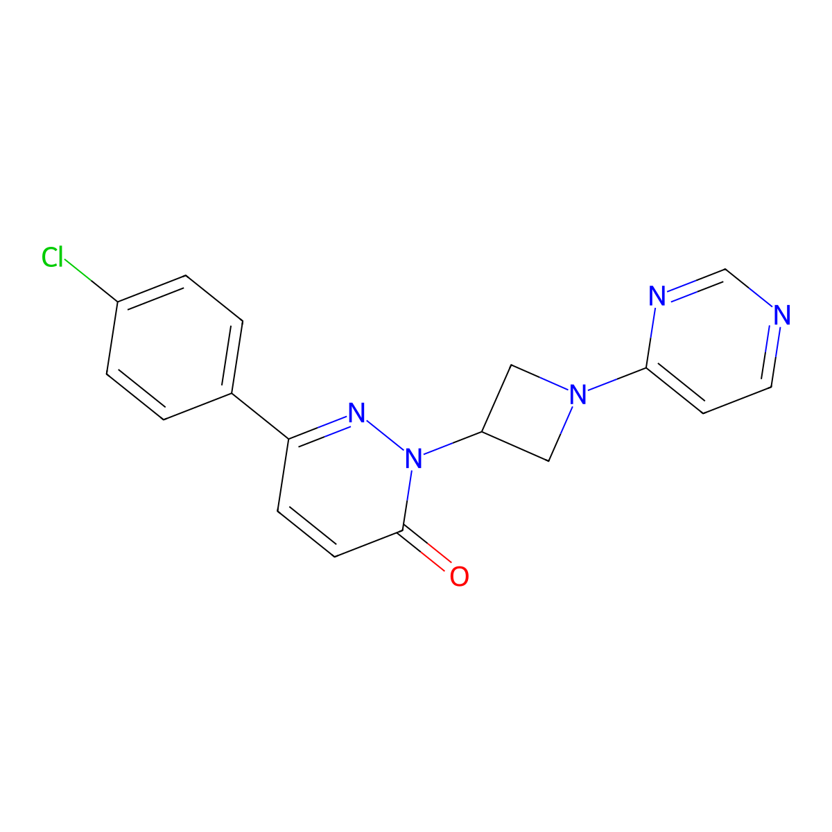 6-(4-Chlorophenyl)-2-[1-(pyrimidin-4-yl)azetidin-3-yl]-2,3-dihydropyridazin-3-one molecular structure, CAS 2380169-85-5