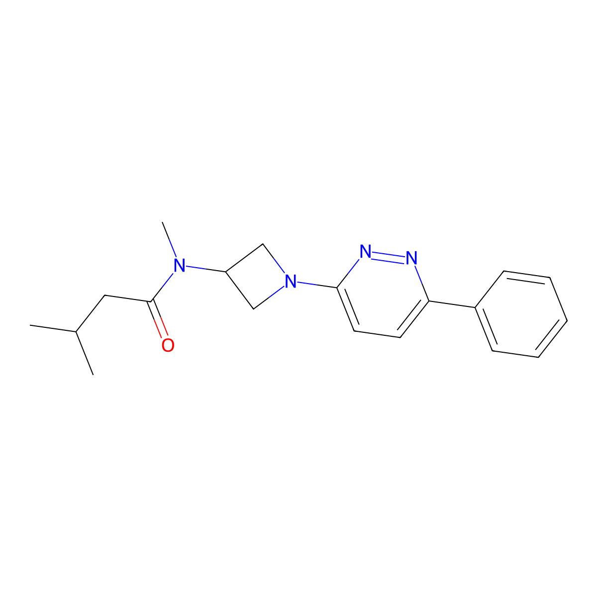 N,3-Dimethyl-N-[1-(6-phenylpyridazin-3-yl)azetidin-3-yl]butanamide molecular structure, CAS 2380169-92-4