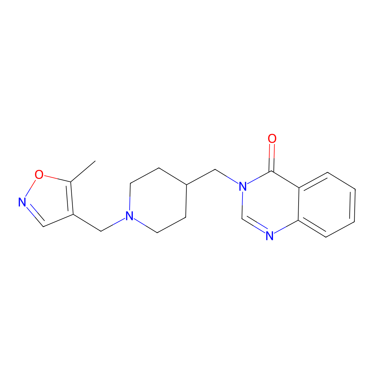 3-({1-[(5-Methyl-1,2-oxazol-4-yl)methyl]piperidin-4-yl}methyl)-3,4-dihydroquinazolin-4-one molecular structure, CAS 2380170-21-6