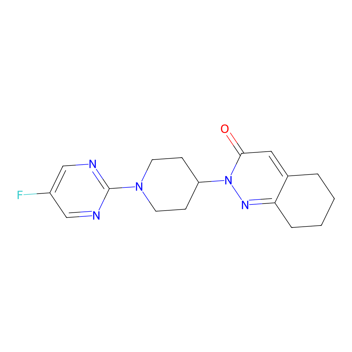 2-[1-(5-Fluoropyrimidin-2-yl)piperidin-4-yl]-2,3,5,6,7,8-hexahydrocinnolin-3-one molecular structure, CAS 2380170-25-0