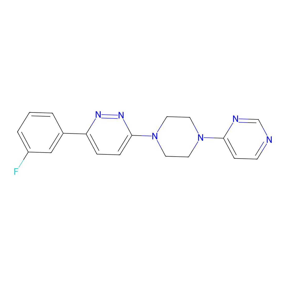 3-(3-Fluorophenyl)-6-[4-(pyrimidin-4-yl)piperazin-1-yl]pyridazine molecular structure, CAS 2380170-48-7