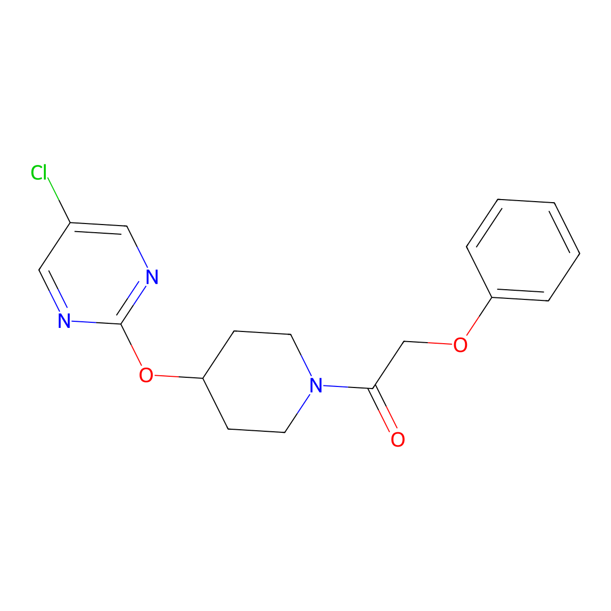 1-{4-[(5-Chloropyrimidin-2-yl)oxy]piperidin-1-yl}-2-phenoxyethan-1-one molecular structure, CAS 2380170-81-8