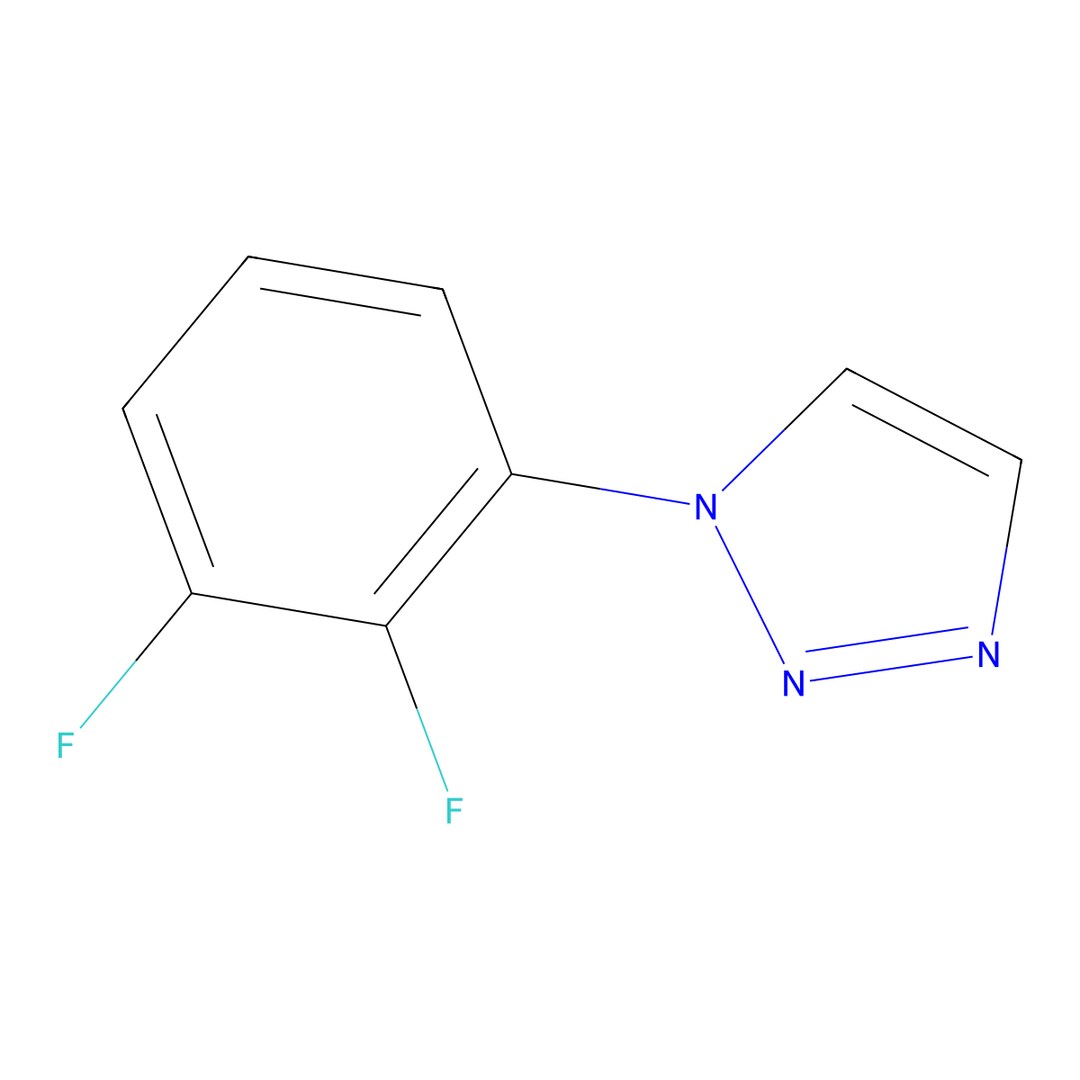 1-(2,3-difluorophenyl)-1H-1,2,3-triazole molecular structure, CAS 2380170-88-5