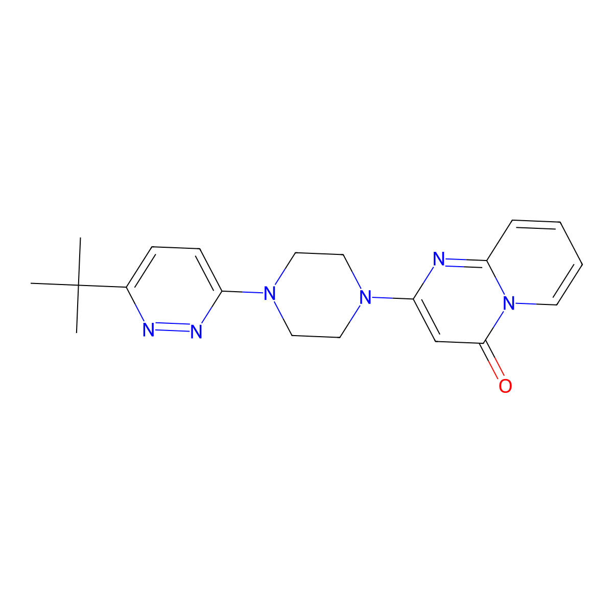 2-[4-(6-tert-butylpyridazin-3-yl)piperazin-1-yl]-4H-pyrido[1,2-a]pyrimidin-4-one molecular structure, CAS 2380170-98-7