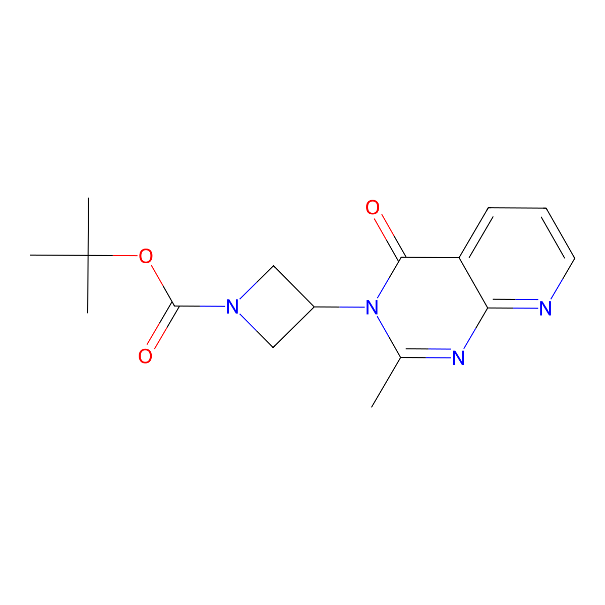tert-butyl 3-{2-methyl-4-oxo-3H,4H-pyrido[2,3-d]pyrimidin-3-yl}azetidine-1-carboxylate molecular structure, CAS 2380171-15-1