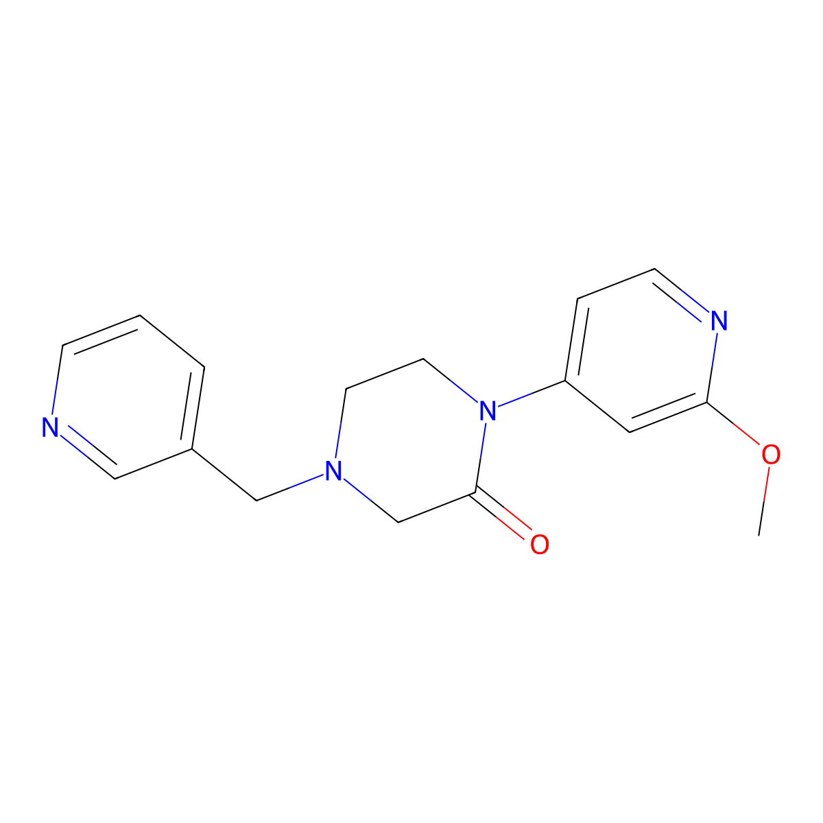 1-(2-Methoxypyridin-4-yl)-4-[(pyridin-3-yl)methyl]piperazin-2-one molecular structure, CAS 2380171-17-3