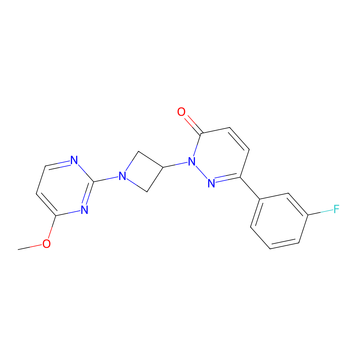 6-(3-Fluorophenyl)-2-[1-(4-methoxypyrimidin-2-yl)azetidin-3-yl]-2,3-dihydropyridazin-3-one molecular structure, CAS 2380171-39-9