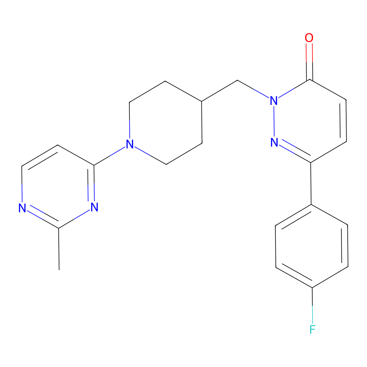 6-(4-Fluorophenyl)-2-{[1-(2-methylpyrimidin-4-yl)piperidin-4-yl]methyl}-2,3-dihydropyridazin-3-one molecular structure, CAS 2380171-73-1