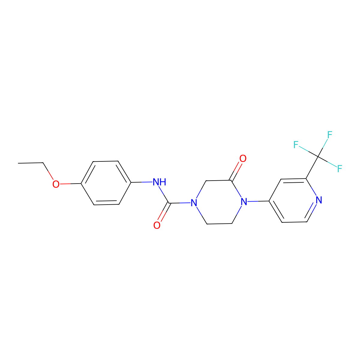 N-(4-Ethoxyphenyl)-3-oxo-4-[2-(trifluoromethyl)pyridin-4-yl]piperazine-1-carboxamide molecular structure, CAS 2380171-84-4