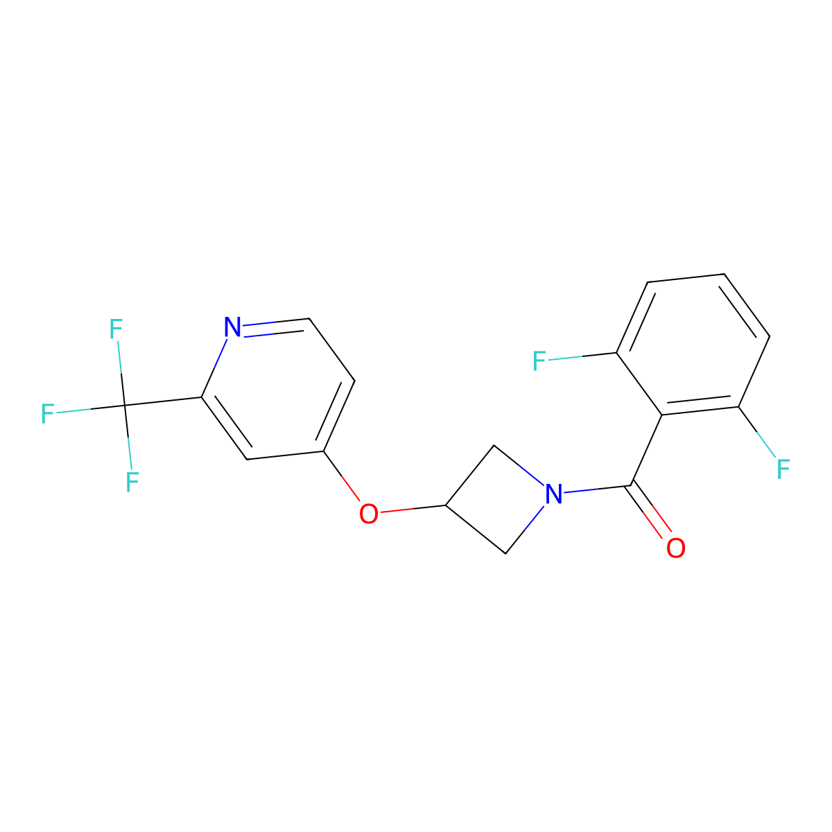 4-{[1-(2,6-Difluorobenzoyl)azetidin-3-yl]oxy}-2-(trifluoromethyl)pyridine molecular structure, CAS 2380172-06-3