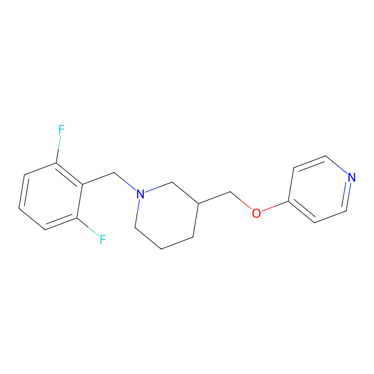 4-({1-[(2,6-Difluorophenyl)methyl]piperidin-3-yl}methoxy)pyridine molecular structure, CAS 2380172-19-8