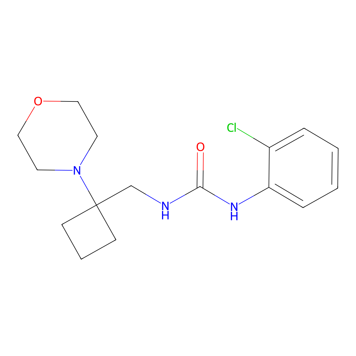 1-(2-Chlorophenyl)-3-{[1-(morpholin-4-yl)cyclobutyl]methyl}urea molecular structure, CAS 2380172-34-7
