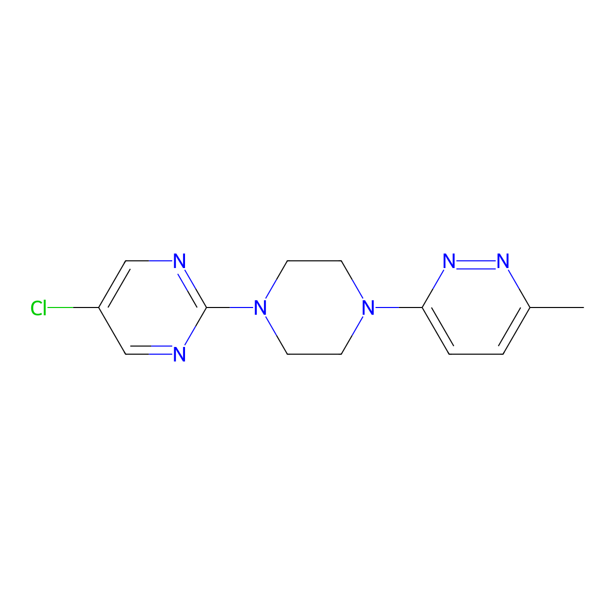 3-[4-(5-Chloropyrimidin-2-yl)piperazin-1-yl]-6-methylpyridazine molecular structure, CAS 2380172-35-8