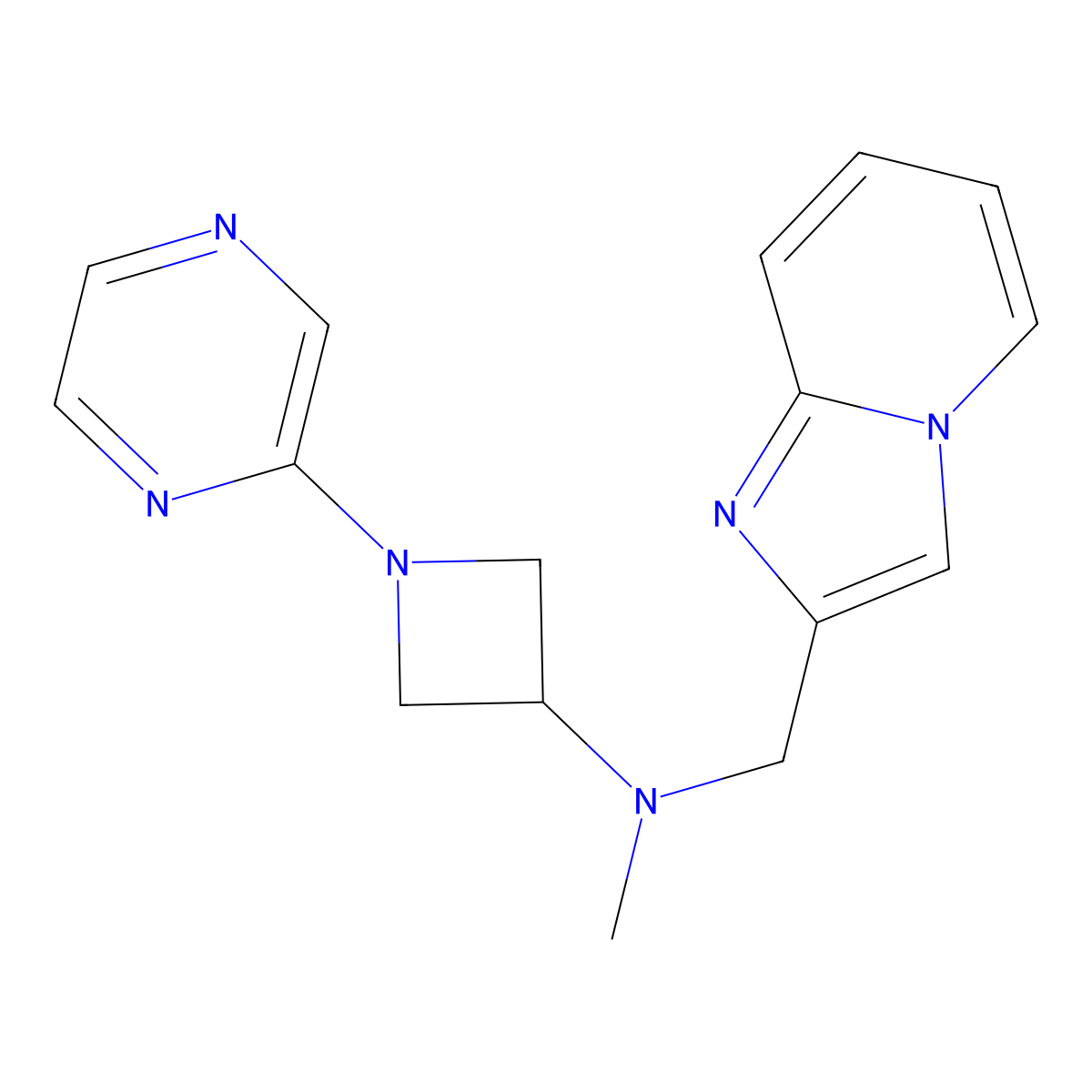 N-({imidazo[1,2-a]pyridin-2-yl}methyl)-N-methyl-1-(pyrazin-2-yl)azetidin-3-amine molecular structure, CAS 2380172-37-0