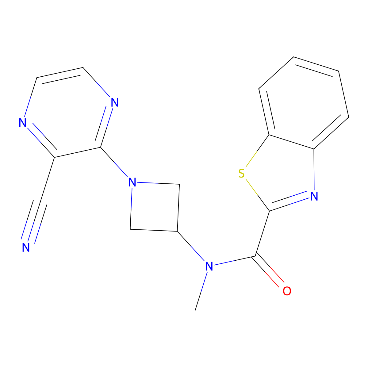 N-[1-(3-Cyanopyrazin-2-yl)azetidin-3-yl]-N-methyl-1,3-benzothiazole-2-carboxamide molecular structure, CAS 2380172-39-2