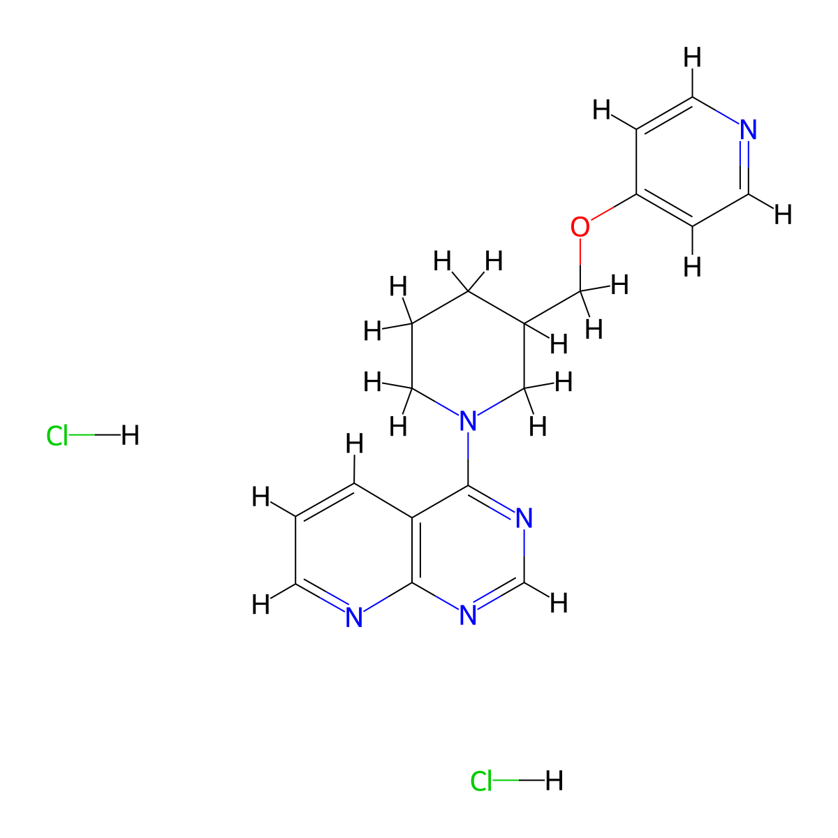 4-[(1-{Pyrido[2,3-d]pyrimidin-4-yl}piperidin-3-yl)methoxy]pyridine dihydrochloride molecular structure, CAS 2380172-42-7