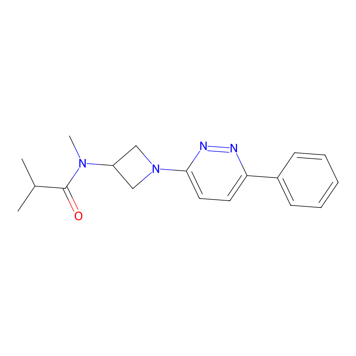 N,2-Dimethyl-N-[1-(6-phenylpyridazin-3-yl)azetidin-3-yl]propanamide molecular structure, CAS 2380172-76-7
