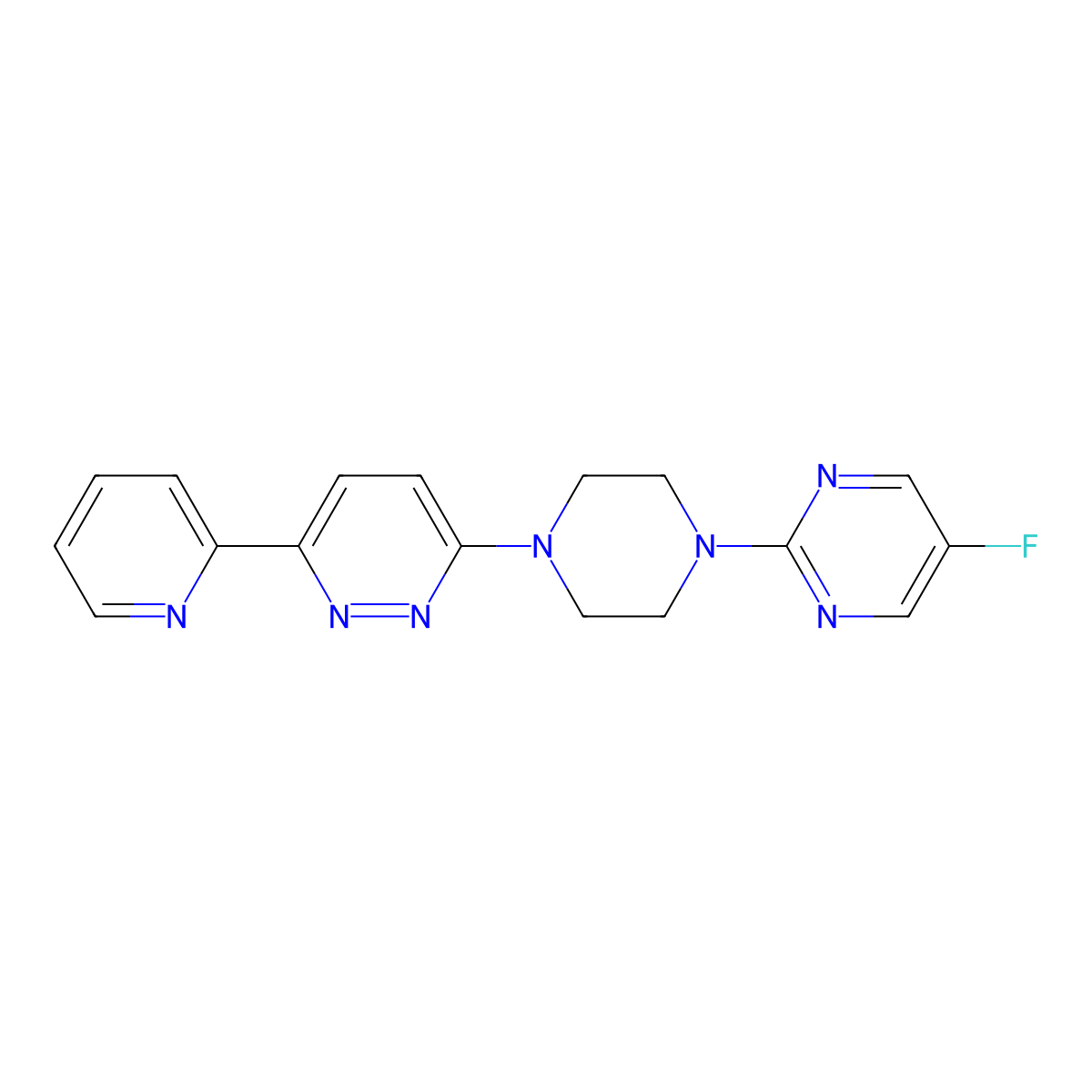 3-[4-(5-Fluoropyrimidin-2-yl)piperazin-1-yl]-6-(pyridin-2-yl)pyridazine molecular structure, CAS 2380173-11-3