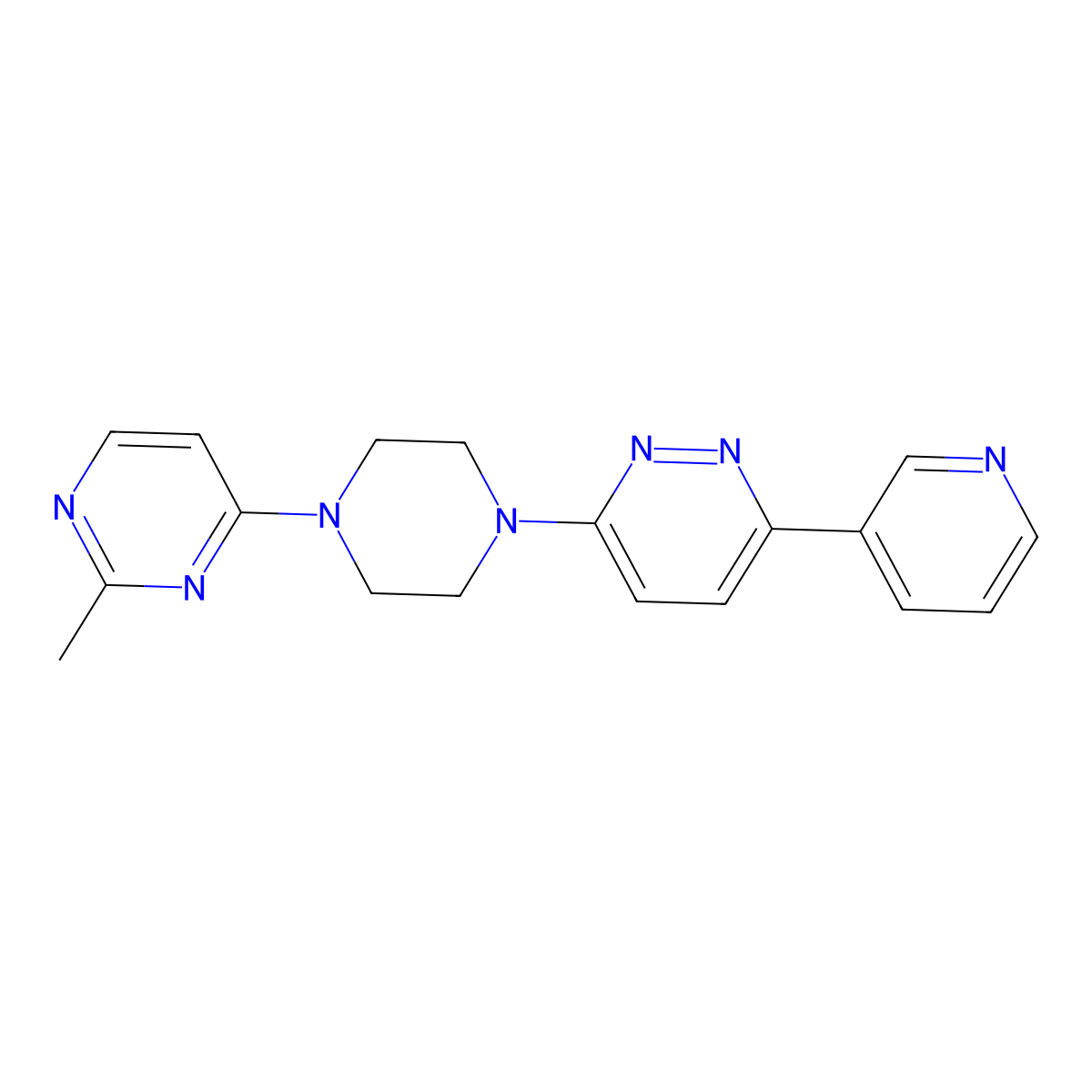 3-[4-(2-Methylpyrimidin-4-yl)piperazin-1-yl]-6-(pyridin-3-yl)pyridazine molecular structure, CAS 2380173-42-0