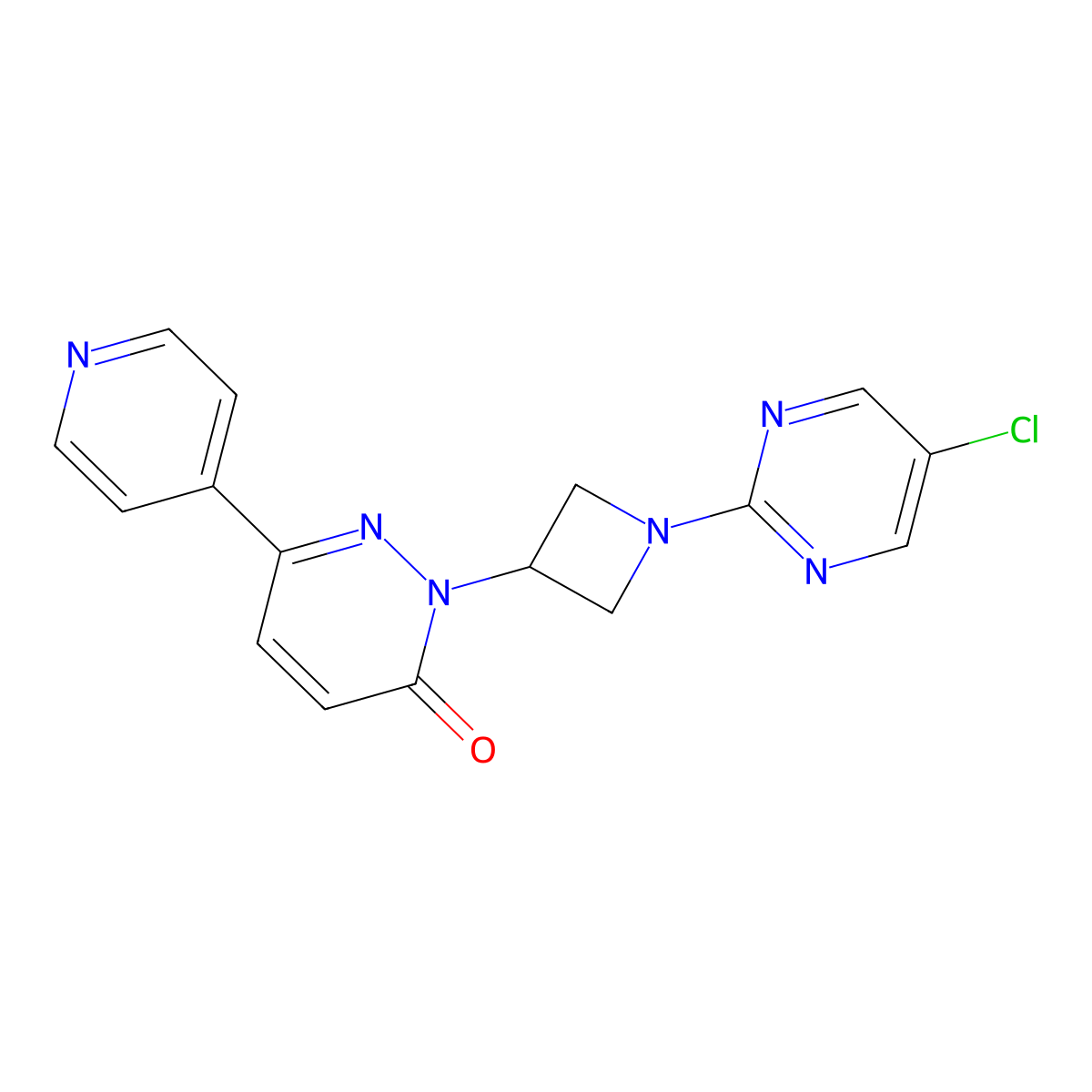 2-[1-(5-Chloropyrimidin-2-yl)azetidin-3-yl]-6-(pyridin-4-yl)-2,3-dihydropyridazin-3-one molecular structure, CAS 2380173-48-6