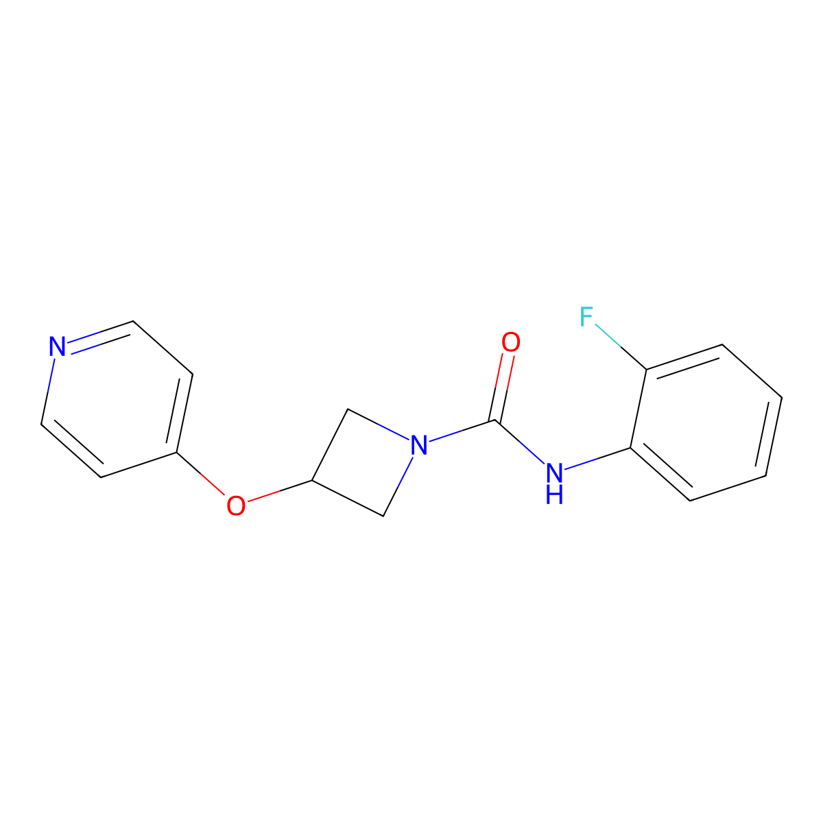 N-(2-fluorophenyl)-3-(pyridin-4-yloxy)azetidine-1-carboxamide molecular structure, CAS 2380173-54-4