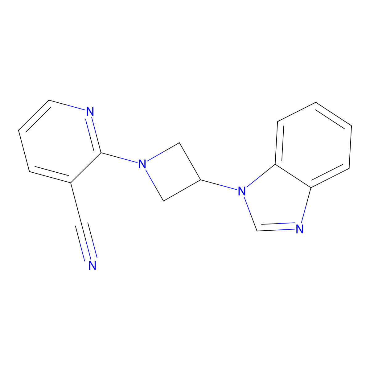 2-[3-(Benzimidazol-1-yl)azetidin-1-yl]pyridine-3-carbonitrile molecular structure, CAS 2380173-81-7