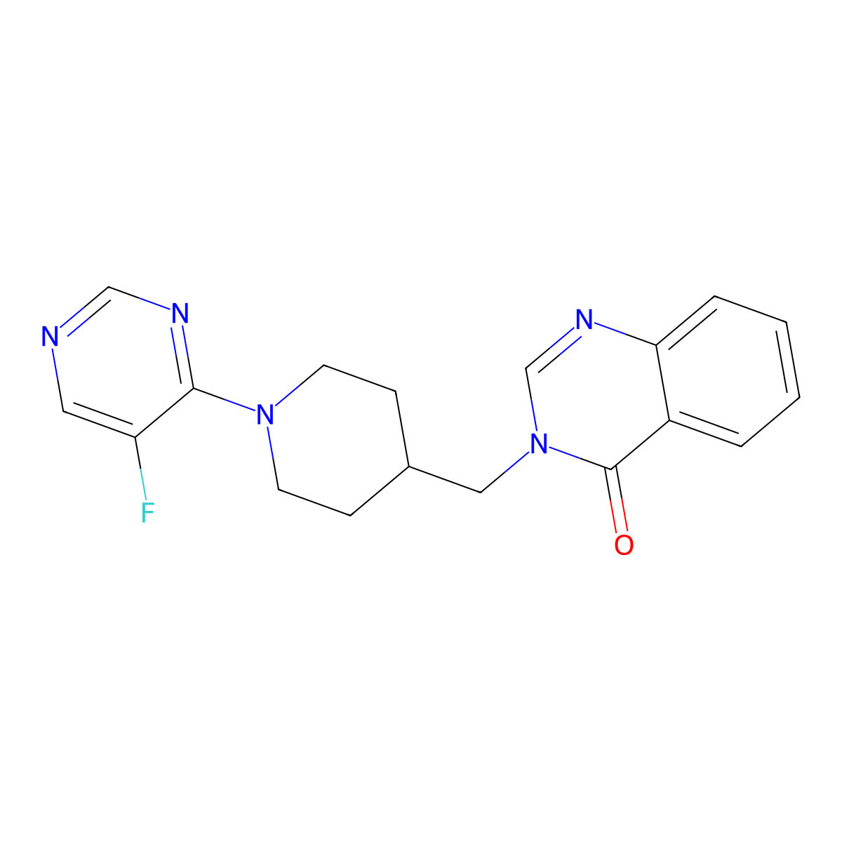 3-{[1-(5-Fluoropyrimidin-4-yl)piperidin-4-yl]methyl}-3,4-dihydroquinazolin-4-one molecular structure, CAS 2380173-87-3