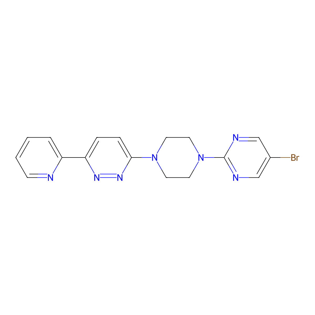 3-[4-(5-Bromopyrimidin-2-yl)piperazin-1-yl]-6-(pyridin-2-yl)pyridazine molecular structure, CAS 2380174-10-5