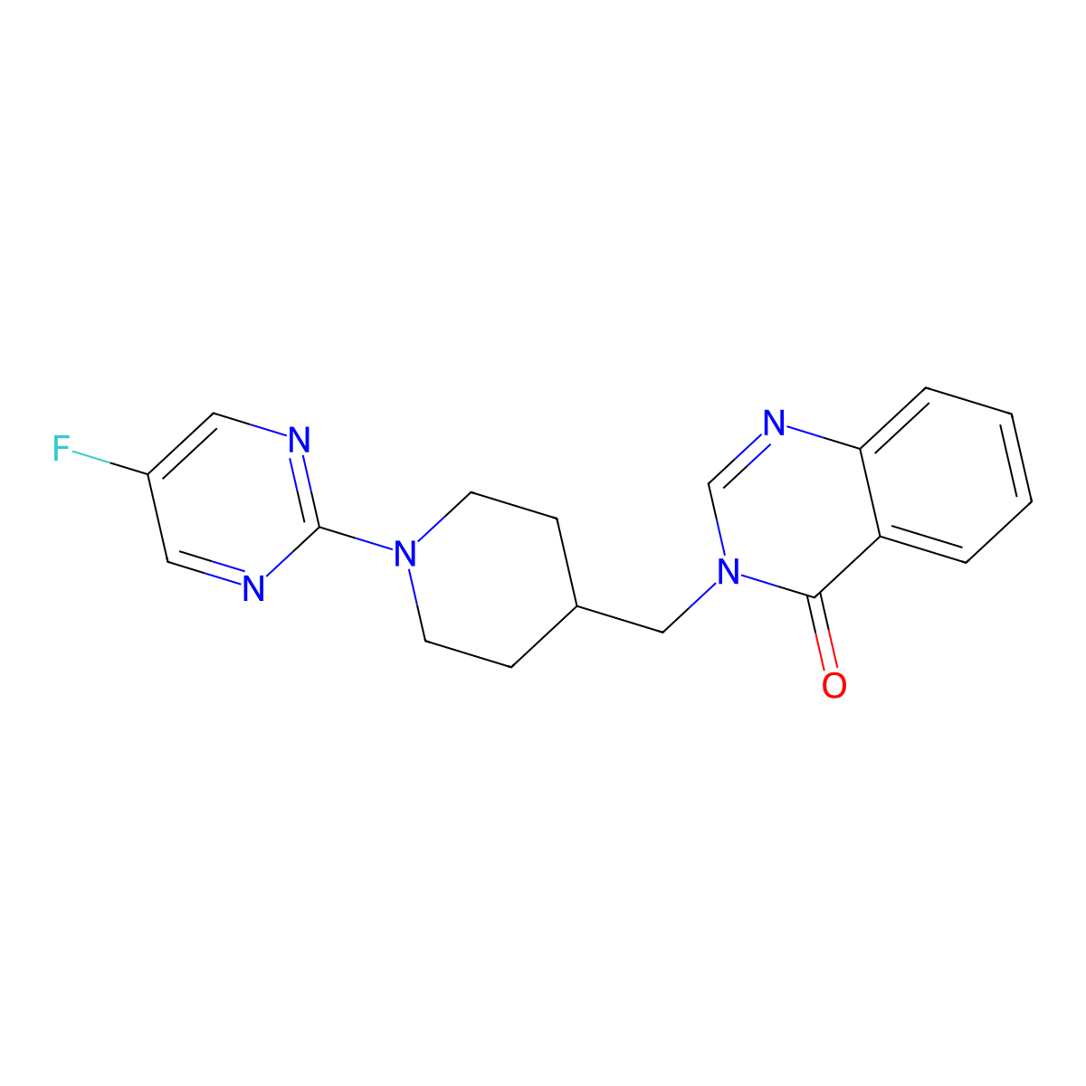 3-{[1-(5-Fluoropyrimidin-2-yl)piperidin-4-yl]methyl}-3,4-dihydroquinazolin-4-one molecular structure, CAS 2380174-11-6