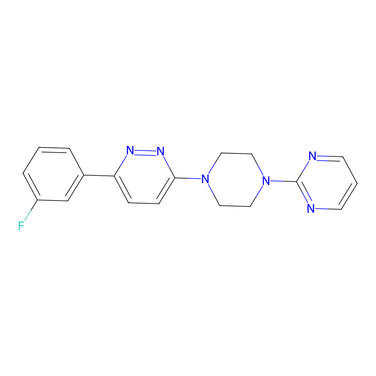 3-(3-Fluorophenyl)-6-[4-(pyrimidin-2-yl)piperazin-1-yl]pyridazine molecular structure, CAS 2380174-18-3