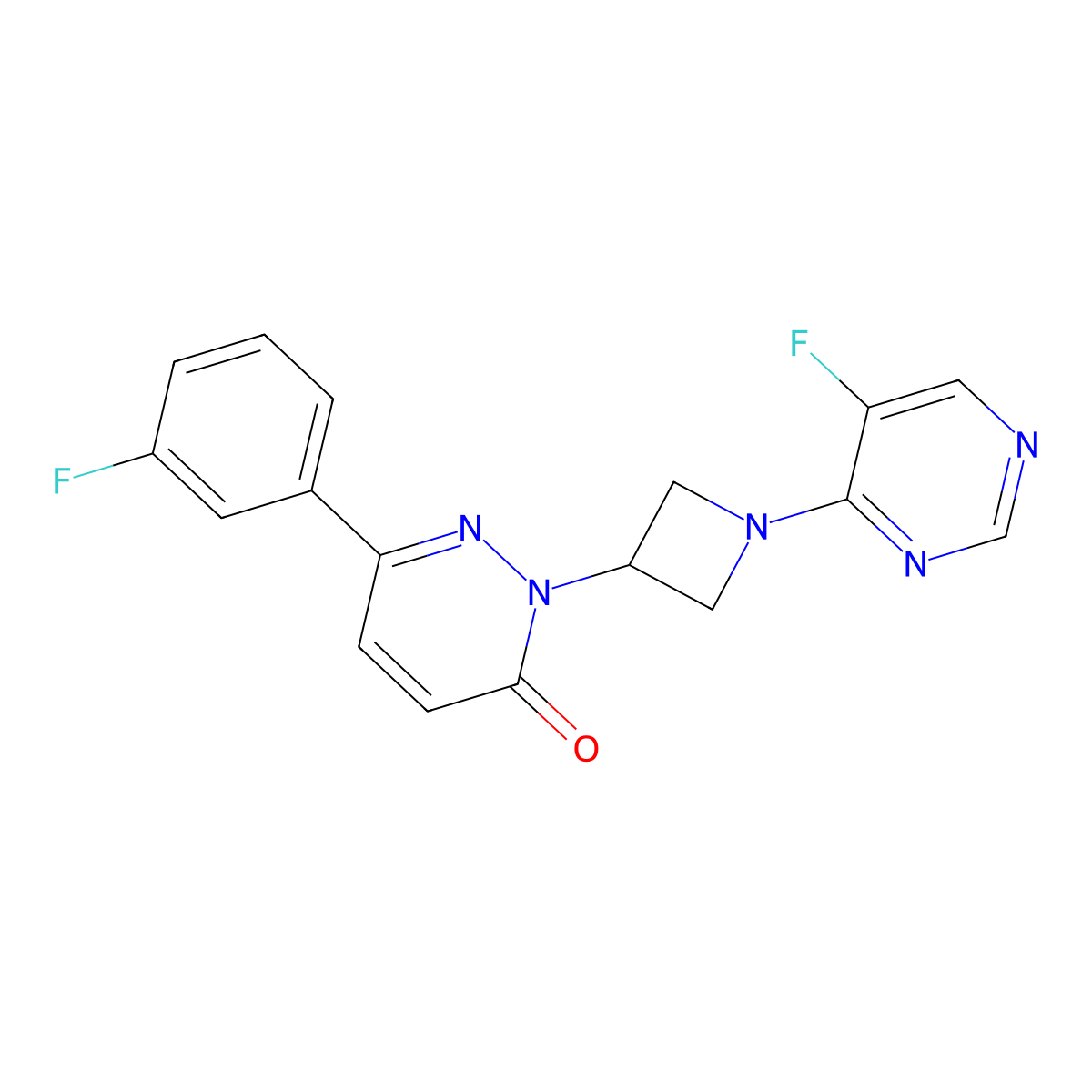 6-(3-Fluorophenyl)-2-[1-(5-fluoropyrimidin-4-yl)azetidin-3-yl]-2,3-dihydropyridazin-3-one molecular structure, CAS 2380174-39-8