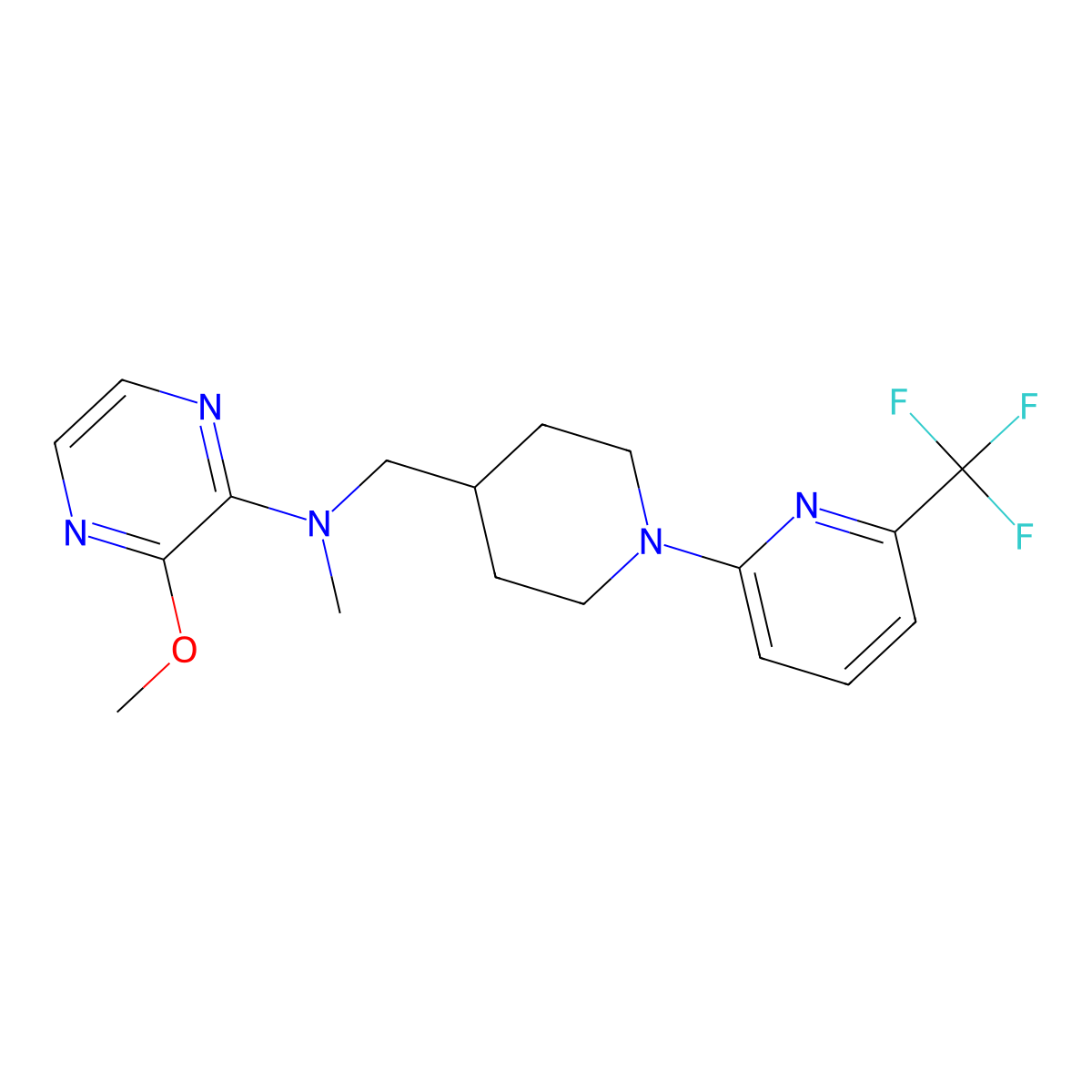 3-methoxy-N-methyl-N-({1-[6-(trifluoromethyl)pyridin-2-yl]piperidin-4-yl}methyl)pyrazin-2-amine molecular structure, CAS 2380174-42-3