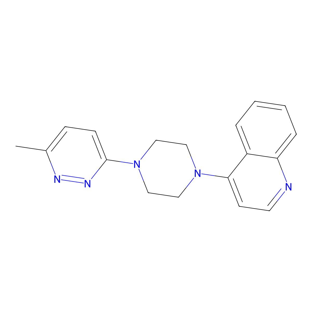 4-[4-(6-Methylpyridazin-3-yl)piperazin-1-yl]quinoline molecular structure, CAS 2380174-44-5