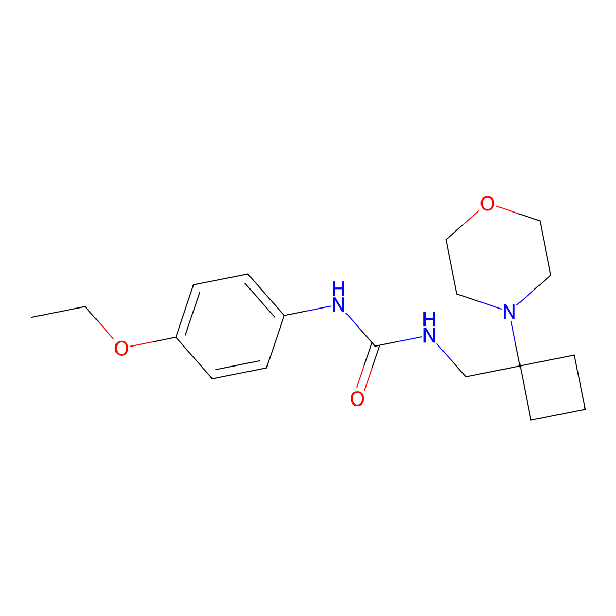 1-(4-Ethoxyphenyl)-3-{[1-(morpholin-4-yl)cyclobutyl]methyl}urea molecular structure, CAS 2380174-45-6