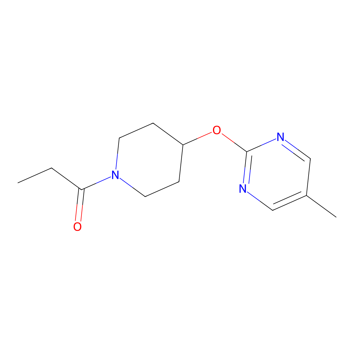 1-{4-[(5-Methylpyrimidin-2-yl)oxy]piperidin-1-yl}propan-1-one molecular structure, CAS 2380174-94-5