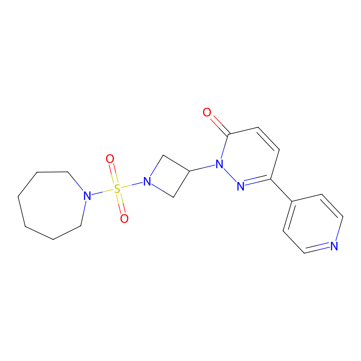 2-[1-(Azepane-1-sulfonyl)azetidin-3-yl]-6-(pyridin-4-yl)-2,3-dihydropyridazin-3-one molecular structure, CAS 2380175-33-5
