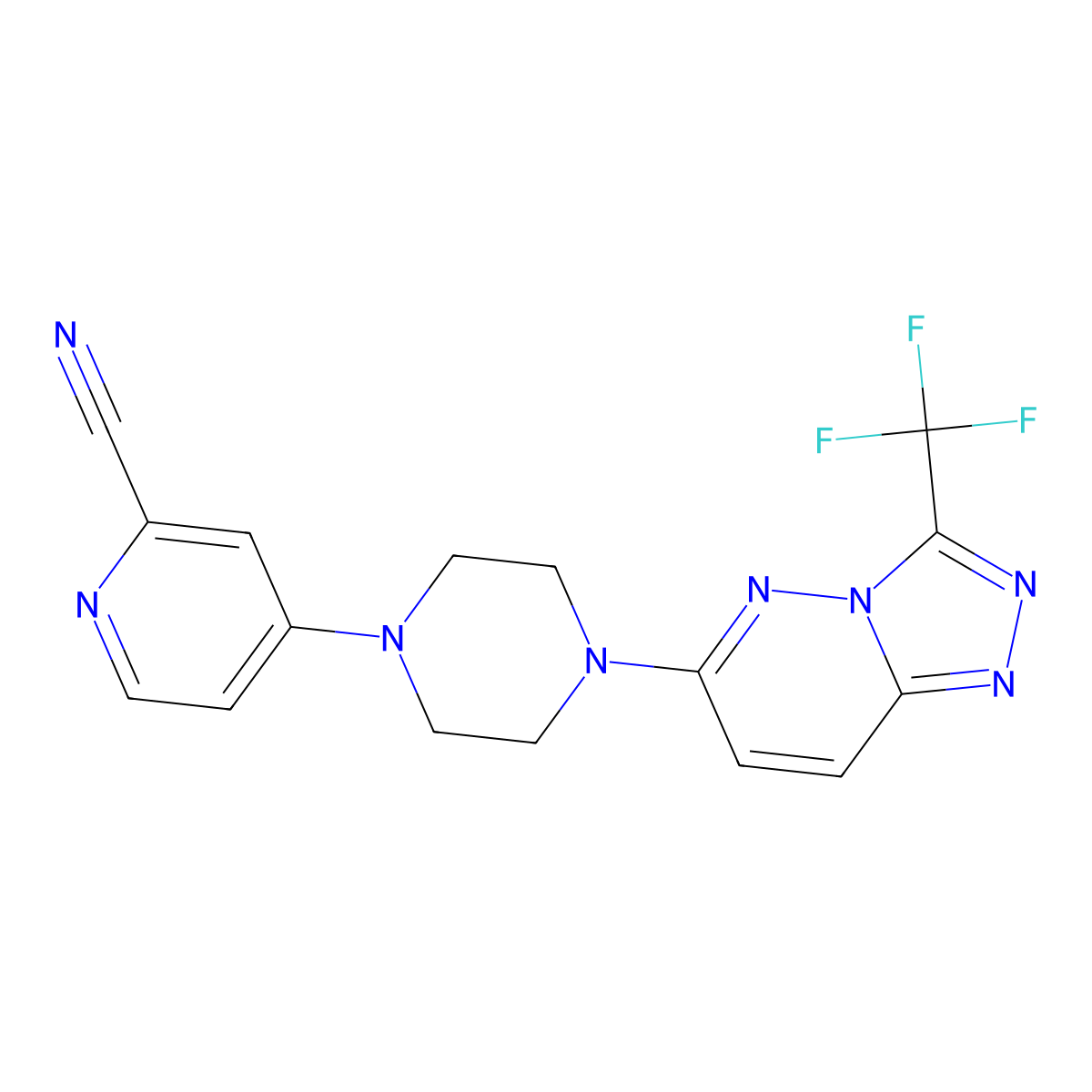4-{4-[3-(Trifluoromethyl)-[1,2,4]triazolo[4,3-b]pyridazin-6-yl]piperazin-1-yl}pyridine-2-carbonitrile molecular structure, CAS 2380175-54-0