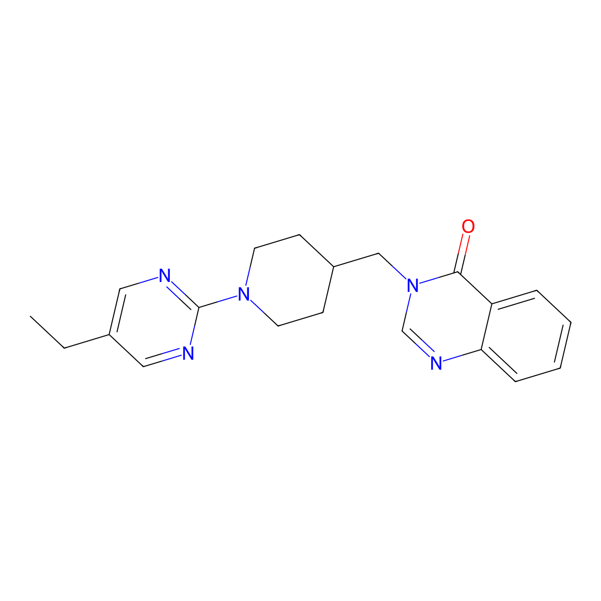 3-{[1-(5-Ethylpyrimidin-2-yl)piperidin-4-yl]methyl}-3,4-dihydroquinazolin-4-one molecular structure, CAS 2380175-88-0