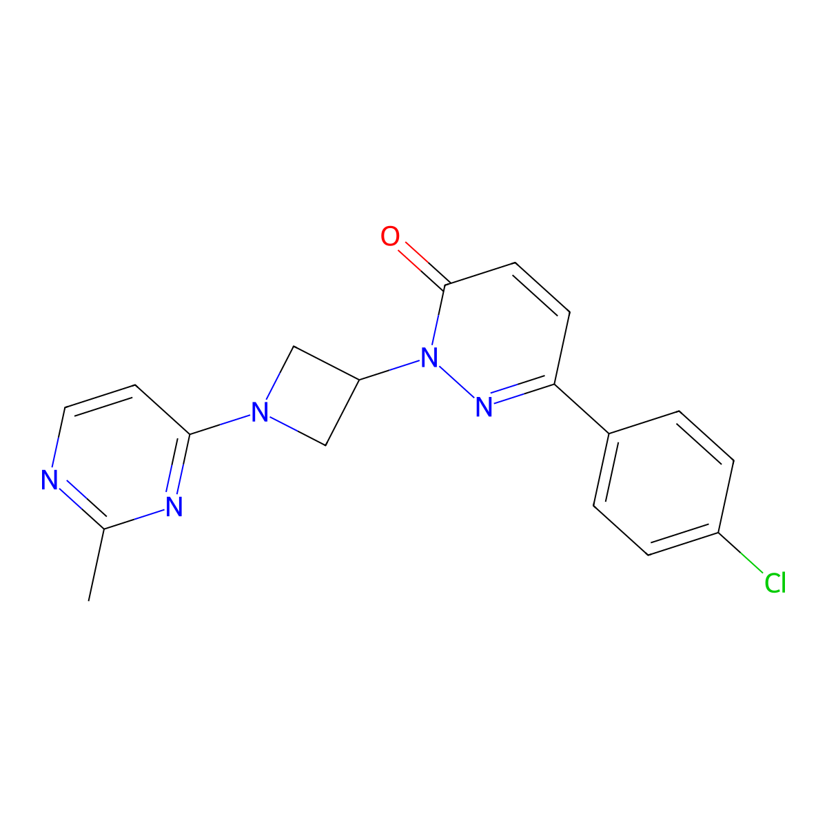 6-(4-Chlorophenyl)-2-[1-(2-methylpyrimidin-4-yl)azetidin-3-yl]-2,3-dihydropyridazin-3-one molecular structure, CAS 2380175-95-9