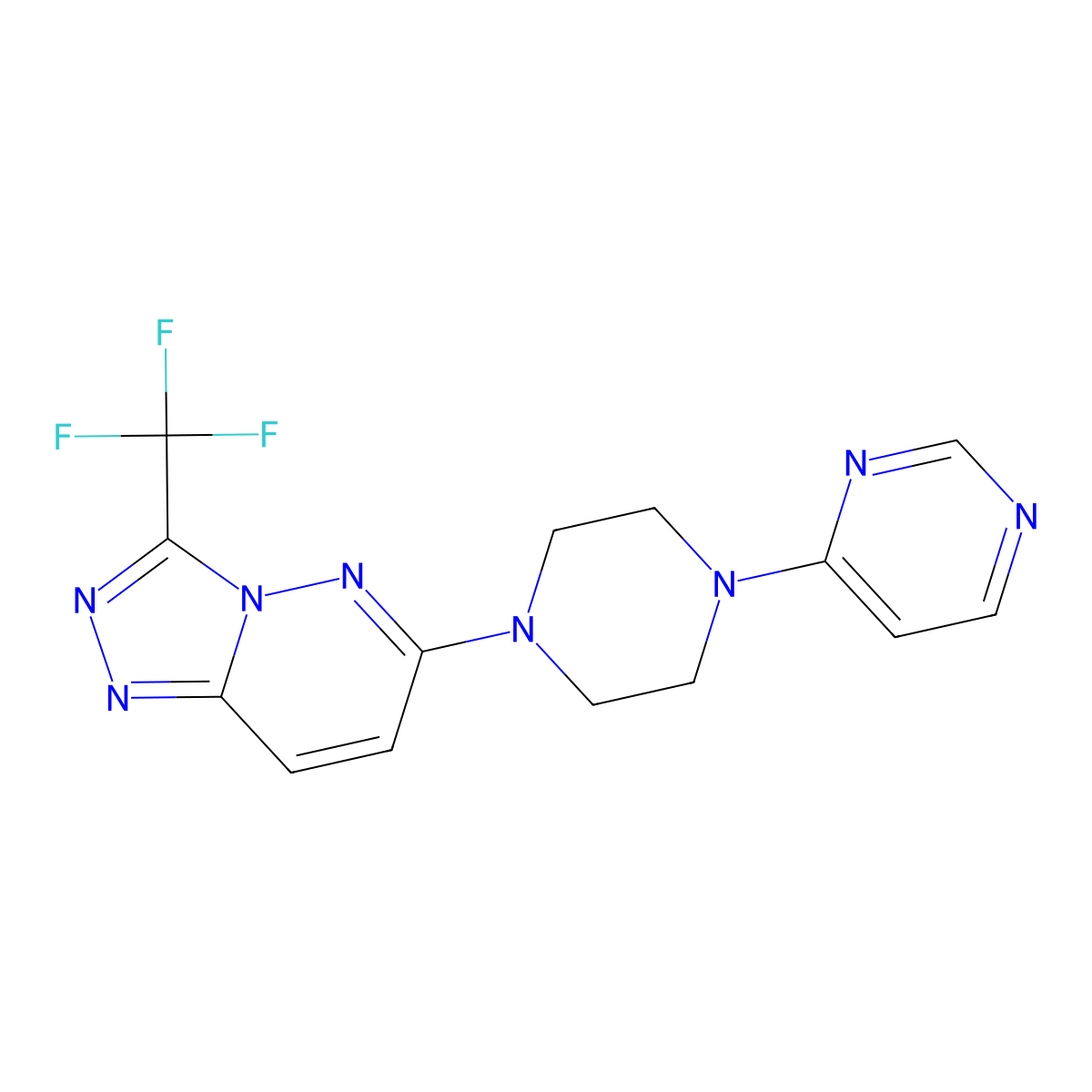 4-{4-[3-(Trifluoromethyl)-[1,2,4]triazolo[4,3-b]pyridazin-6-yl]piperazin-1-yl}pyrimidine molecular structure, CAS 2380175-97-1