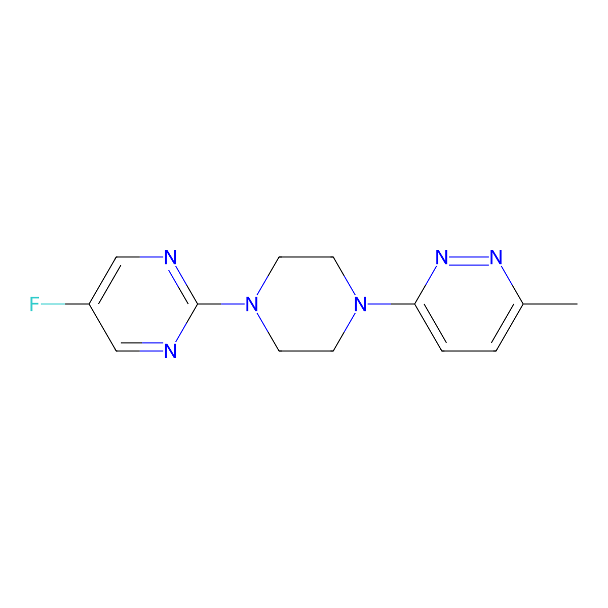 3-[4-(5-Fluoropyrimidin-2-yl)piperazin-1-yl]-6-methylpyridazine molecular structure, CAS 2380176-25-8