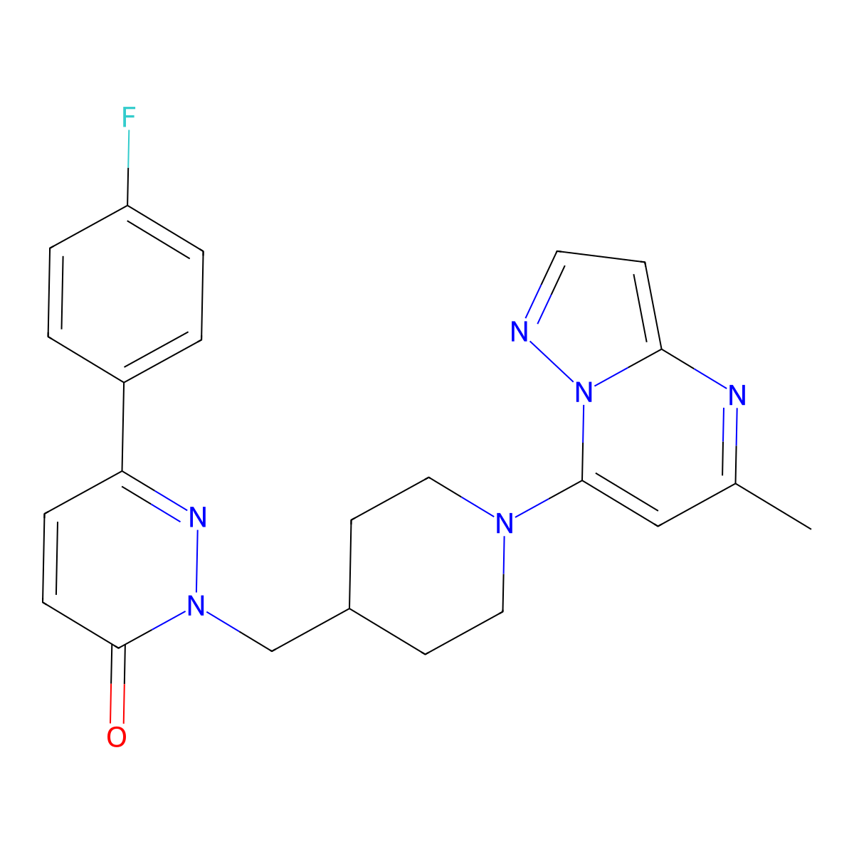 6-(4-Fluorophenyl)-2-[(1-{5-methylpyrazolo[1,5-a]pyrimidin-7-yl}piperidin-4-yl)methyl]-2,3-dihydropyridazin-3-one molecular structure, CAS 2380176-33-8