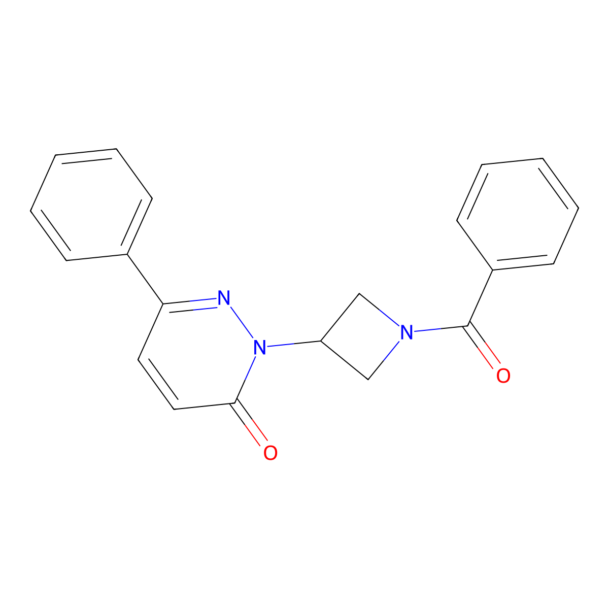 2-(1-Benzoylazetidin-3-yl)-6-phenyl-2,3-dihydropyridazin-3-one molecular structure, CAS 2380176-36-1