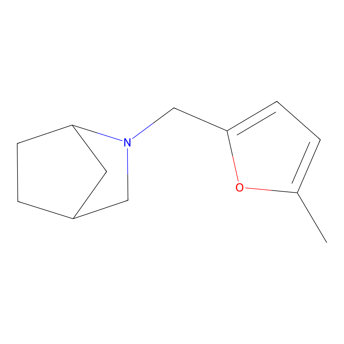 2-[(5-Methylfuran-2-yl)methyl]-2-azabicyclo[2.2.1]heptane molecular structure, CAS 2380176-44-1