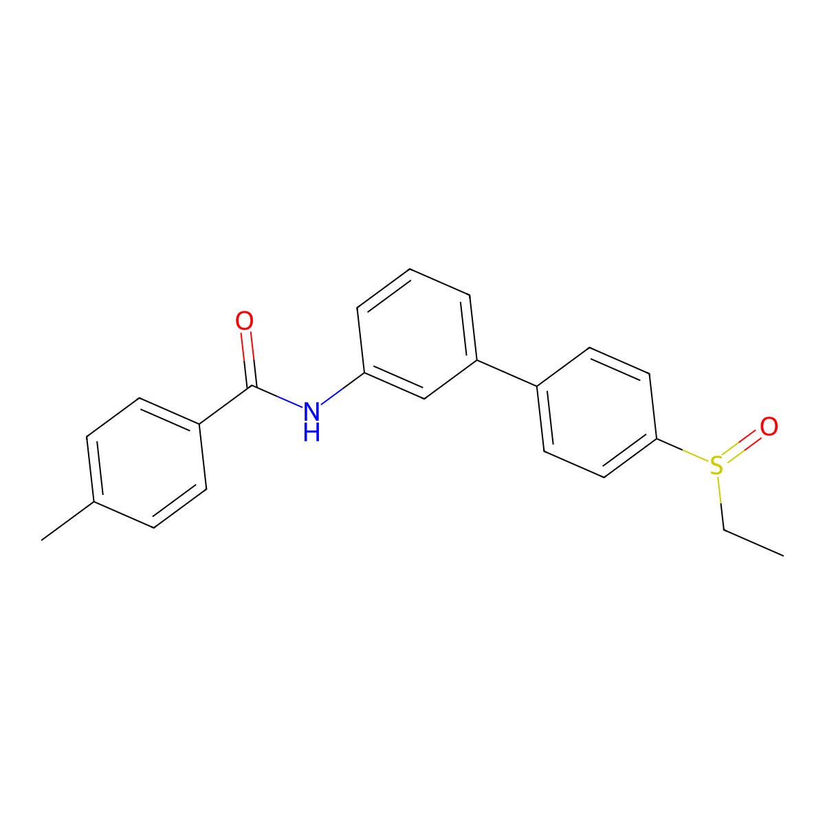 N-[4'-(ethanesulfinyl)-[1,1'-biphenyl]-3-yl]-4-methylbenzamide molecular structure, CAS 2380176-49-6