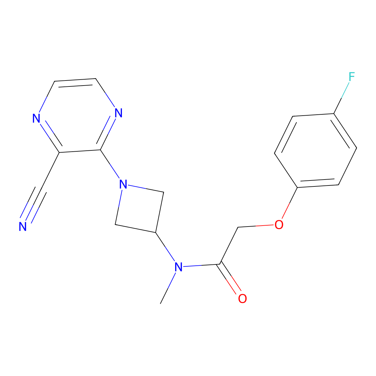 N-[1-(3-Cyanopyrazin-2-yl)azetidin-3-yl]-2-(4-fluorophenoxy)-N-methylacetamide molecular structure, CAS 2380176-70-3